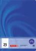 A notebook cover with a blue abstract design and product details. Podgląd zdjęcia produktu