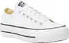 A white Converse platform sneaker is shown from a side angle against a white background. Voir les images du produit