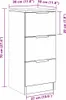 vidaXL Dressoir, zwart, eikenlook, 30 x 30 x 70 cm, Productafbeelding-voorbeeld 7