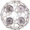 Kranz aus Aluminium, silber, Ø 28 cm, für 4 Kerzen Produktbild-Vorschau