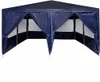 vidaXL Party-Zelt Blau 400 x 400 x 266 cm Polyethylen Produktbild-Vorschau 4