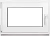 A white plastic window frame with a clear glass pane, shown from the front against a white background. Anteprima dell’immagine prodotto