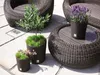 2er Set Rattan Blumentopf Blumenkübel Pflanzentopf Produktbild-Vorschau 8