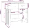 Příborník HAMAR medově hnědý 79 x 40 x 80 cm masivní Náhled obrázku produktu 9