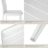 A collage showcasing details of a white chair, with text overlays highlighting its features. Náhled obrázku produktu