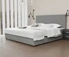 Boxspringbett Schlafzimmerbett OMERO 140x200cm Stoff Grau Produktbild-Vorschau 1