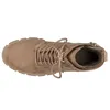 A top-down view of a single brown lace-up boot. Produktbild-Vorschau