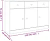 vidaXL Příborník ALTA 112x35x73 cm borovicový masiv Náhled obrázku produktu 8