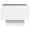 A white side table with a gray top is shown from the front. Produktbild-Vorschau