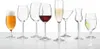 A collection of various empty and filled glassware arranged on a white surface. Produktbild-Vorschau