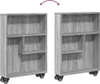Two identical narrow storage carts shown side-by-side with an arrow indicating they can be joined. Náhľad obrázku produktu