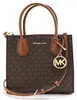 Michael Kors Mercer, bruine handtas met accordeonlogo Productafbeelding-voorbeeld 11