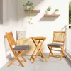 vidaXL Tuinset bistro, 3 stuks, bruin, massief acaciahout Productafbeelding-voorbeeld 2