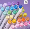 Akrylowe markery pędzelkowe ARRTX, 60 sztuk wtórnych Podgląd zdjęcia produktu 8
