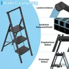 ROSEJANE Składana drabinka z 3 stopni, z poręczą, Podgląd zdjęcia produktu 3