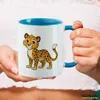 Huuraa Kaffeetasse Leopard Comic 330ml Blau Keramik Produktbild-Vorschau 3