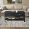 Couchtisch mit 2 Schubladen aus MDF schwarz Produktbild-Vorschau 3