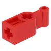 A red LEGO Technic connector piece shown in isolation. Voir les images du produit