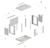 LANBERG 19" 9U 540x350 Wandgehäuse Glastür (FlatPack) gr Anteprima dell’immagine prodotto 11