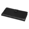 A black flip-style phone case shown from a diagonal angle. Produktbild-Vorschau