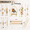 Ensemble de jouets pour oiseaux, 10 pièces : perchoir, Voir les images du produit 3