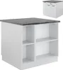 Kücheninsel Vicco Fame-Line Weiß Landhaus/Weiß 90 cm mit Produktbild-Vorschau 1