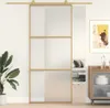 vidaXL Schiebetür Golden 90x205 cm Matt ESG-Glas und Produktbild-Vorschau 2
