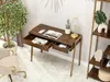 A desk in a room with a plant and a shelf. Anteprima dell’immagine prodotto