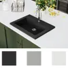 vidaXL Granitové umyvadlo 600×450×120 mm černé - Koupelnové Náhled obrázku produktu 5