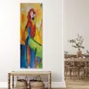 Leinwandbild papagei auf einem bananenblatt 50x150 cm Feeby Produktbild-Vorschau 2