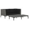 vidaXL 3dílná zahradní souprava Dark Grey Semi-Round Poly Náhled obrázku produktu 1