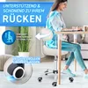 TRESKO® Taboret obrotowy z oparciem 150 kg Beżowy | Taboret Podgląd zdjęcia produktu 6