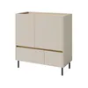 Kommode LICO 95x105x40 cm Sandbeige, Sideboard mit 2 Produktbild-Vorschau 1