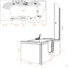 Seniorendusche und Badewanne mit Tür S12D-EH-L Dusche Produktbild-Vorschau 3