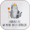 Mr. & Mrs. Panda Getränkeuntersetzer Katze König - Weiß - Produktbild-Vorschau 1