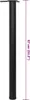 A black table leg with a measurement indicator. Voir les images du produit