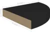 Narożne Półki Ścienne, 4 Szt., Czarne, 25X25X3,8 Cm, Mdf Podgląd zdjęcia produktu 7