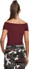 Urban Classics Ladies - Off Shoulder Rib Top red wine - M Produktbild-Vorschau 3