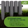 KRUMAD Rasenkante Kunststoff Holzoptik 10 Stück Set 2,8 Produktbild-Vorschau 3