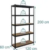 Scaffale per carichi pesanti Relaxdays, A x L x P: 200 x Anteprima dell’immagine prodotto 4