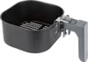 A close-up studio shot of an air fryer basket with its handle. Produktbild-Vorschau