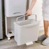 Livingandhome Mülleimer 38L mit 4 Rollen – 2-geteilt für Produktbild-Vorschau 3