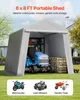 SucceBuy Gerätehaus 243,8x243,8x229 cm, Garagenzelt aus PE, Produktbild-Vorschau 2