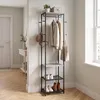 Relaxdays Garderobenständer, 4 Ablagen & 8 Haken HBT: Produktbild-Vorschau 2