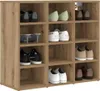 A shoe cabinet filled with various shoes. Náhled obrázku produktu