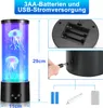 TolleTour LED Quallen Lampe Lavalampe 12 Farben 4 Lichtmodi Produktbild-Vorschau 2