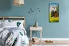 Dekor Leinwand Uhr Wandbilder 30x60 Gemälde Wiese Hütte Produktbild-Vorschau 4