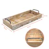 Holz Deko Tablett Used Look mit Griffen aus Metall - 45 x Produktbild-Vorschau 2