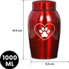 Profesionálna mini urna na popol - 1000 ml - Červená urna Náhľad obrázku produktu 6