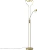 Moderne Stehleuchte Gold mit Lesearm inkl  LED und Dimmer Produktbild-Vorschau 1